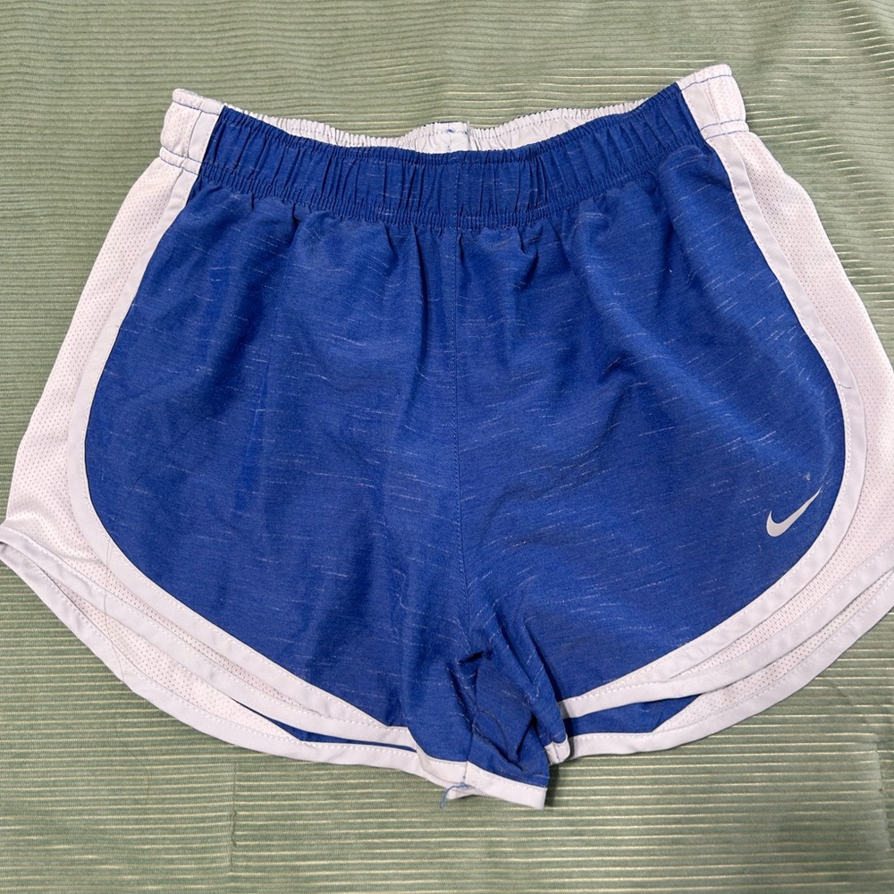 Nike Blue and White Athletic Shorts Lightweight Design